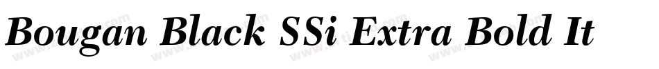 Bougan Black SSi Extra Bold Italic字体转换